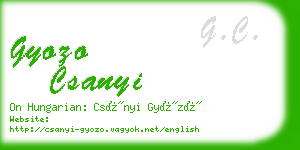 gyozo csanyi business card